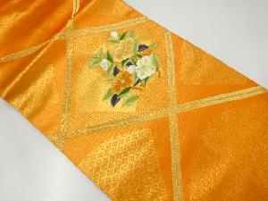 草花模様刺繍名古屋帯